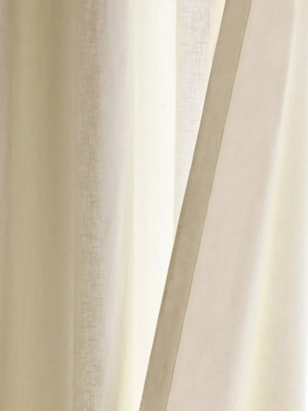 Quince Linen Curtain Luxury Ivory Panel Grommets 48x84 blackout